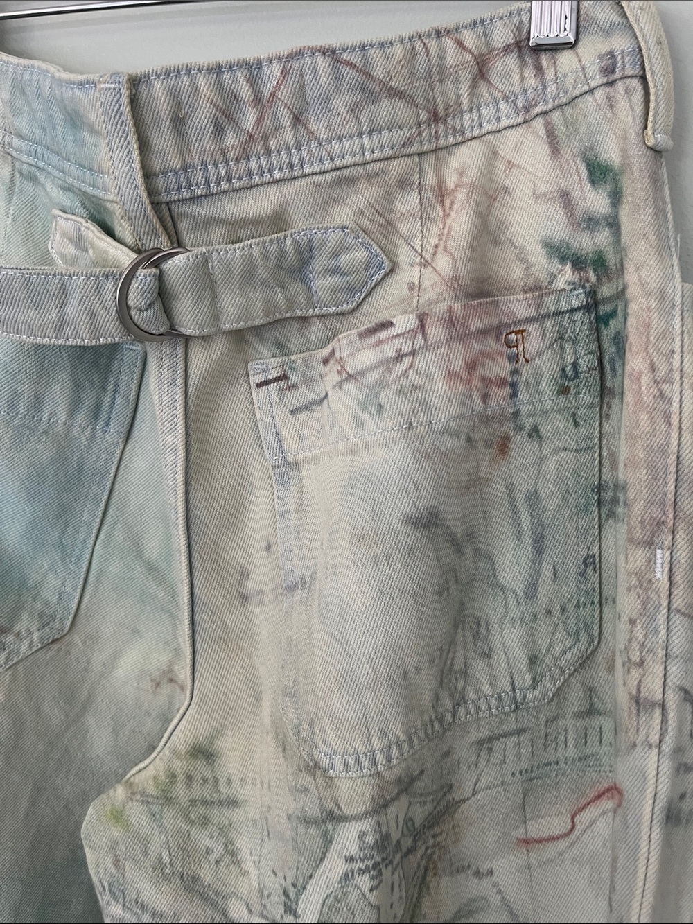 Pilcro High-Rise Slouch Wide-Leg Map Pattern Jeans - Picture 11 of 15